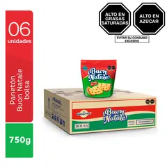 BUON NATALE - Caja x 6 Panetón Bolsa x 750 g