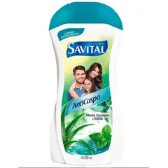 SAVITAL - Shampoo Anti Caspa Menta Botella 510 mL