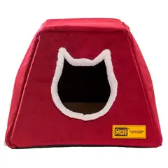 CLAWS PAWS - Casa 3 en 1 para Mascota Animal Spirit Talla 2 Rojo
