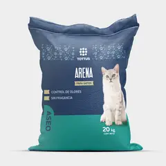 TOTTUS - Arena Para Gato Sin Perfume 20 Kg