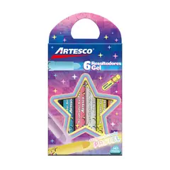 ARTESCO - Crayones De Seda Colores Pastel Empaque 6 Und