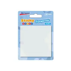 ARTESCO - Notas Adhesivas Transparentes 3 x 3 Clear Empaque 50 Hojas