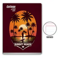COLLEGE - Cuaderno Rayado Deluxe 100 Hojas