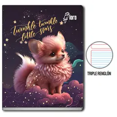 LORO - Cuaderno Triple Renglón Deluxe 84 Hojas