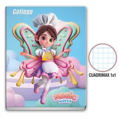 COLLEGE - Cuaderno Cuadrimax 1 x 1 Magic World Deluxe 80 Hojas