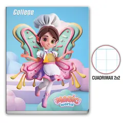 COLLEGE - Cuaderno Cuadrimax 2 x 2 Magic World Deluxe 80 Hojas