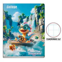 COLLEGE - Cuaderno Cuadrimax 2 x 2 Dragoland Deluxe 80 Hojas