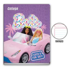COLLEGE - Cuaderno Rayado Barbie Deluxe 80 Hojas