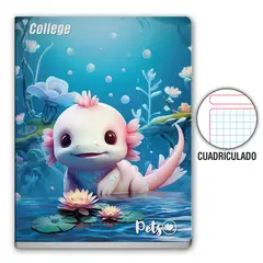 COLLEGE - Cuaderno Rayado Pets Deluxe 80 Hojas