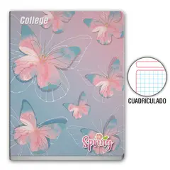 COLLEGE - Cuaderno Cuadriculado Spring Deluxe 80 Hojas