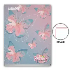 COLLEGE - Cuaderno Rayado Spring Deluxe 80 Hojas