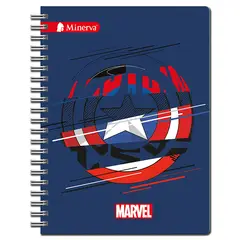 MINERVA - Cuaderno Anillado Cuadriculado Univ. 150 Hojas 5 Div. Marvel