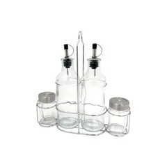 CASA JOVEN - Set x 4 Aceitera Vinagrera y Salero Pimentero