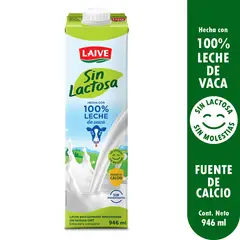 LAIVE - Leche Sin Lactosa Caja 946 mL