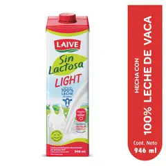 LAIVE - Leche Light Sin Lactosa Caja 946 mL