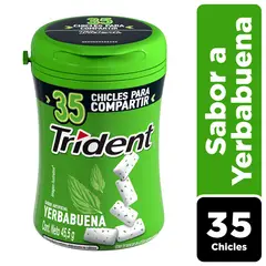 TRIDENT - Botella Yerbabuena 45.5 g