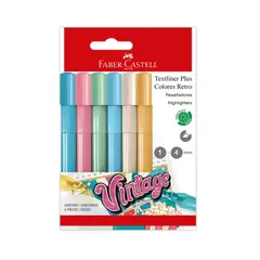 FABER CASTELL - Resaltadores Plus Colores Retro Empaque 6 Und