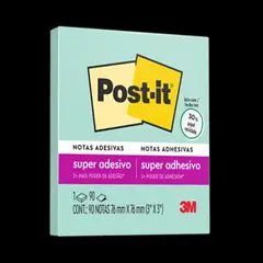 POST IT - Notas Adhesivas 76 mm Menta Fresca Empaque 90 Hojas