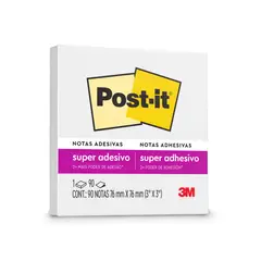 POST IT - Notas Adhesivas 76 mm Color Blanco Empaque 90 Hojas