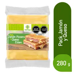 TOTTUS - Pack Jamón Pizzero 150 g + Queso Edam 130 g