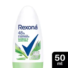 REXONA - Antitranspirante Roll On Bambú Aloe Envase 50 mL