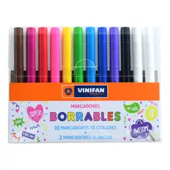 VINIFAN - Plumones Borrable Estuche 12 Und