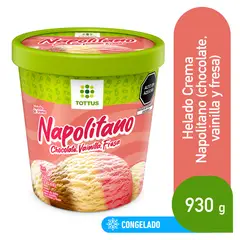 TOTTUS - Helado de Crema Napolitano Pote 930 mL