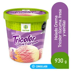 TOTTUS - Helado de Crema Tricolor Pote 930 mL