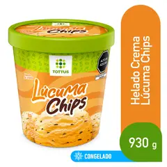 TOTTUS - Helado de Crema Lúcuma Chips Pote 930 mL