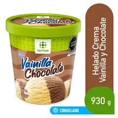 TOTTUS - Helado de Crema Vainilla Chocolate Pote 930 mL