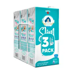 GLORIA - Leche UHT Slim Triple Zero Pack 3 Cajas 1 L