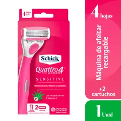 SCHICK - Máquina de Afeitar Quattro Sensitive