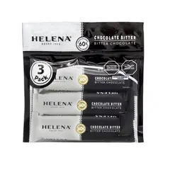 HELENA - Barras de Chocolate Bitter 60% Bolsa 3 Und