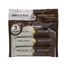 HELENA - Barras de Chocolate Leche 45% Bolsa 3 Und