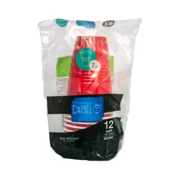 DARNEL - Vasos 7 Oz Rojo Vivo Empaque 12 Und