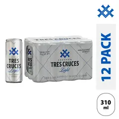 TRES CRUCES - Cerveza Light Twelve Pack Lata 310 mL