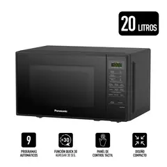 PANASONIC - Microondas Standard 20L Negro