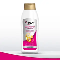 KONZIL - Shampoo Suavidad Y Brillo Seda Liquida Botella 650 mL