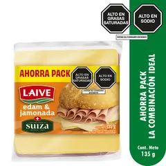 SUIZA - Pack Queso Edam y Jamonada Empaque 135 g