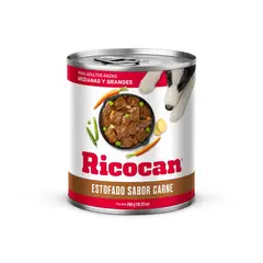 RICOCAN - Estofado de Carne Perros Adultos Grandes Lata 290 g