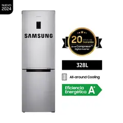 SAMSUNG - Refrigeradora All Around Cooling 328Lt Plateada RB33J3230SA/PE