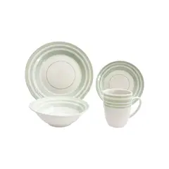 CASA JOVEN - Juego de Vajilla Pintado a Mano Lucia 16 Piezas