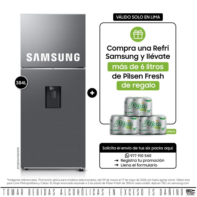 Refrigeradora TMF 384L Silver con Dispensador