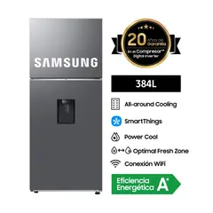 SAMSUNG - Refrigeradora TMF 384L Silver con Dispensador