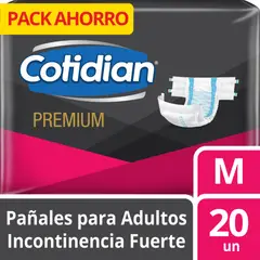 COTIDIAN - Pañal Para Adulto Premium Talla M Empaque 20 Und