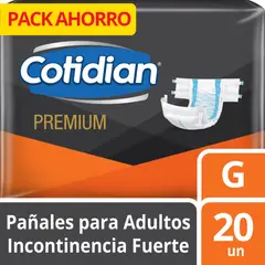 COTIDIAN - Pañal Para Adulto Premium Talla G Empaque 20 Und