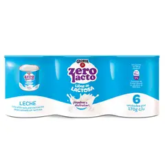 GLORIA - Leche Zero Lacto Sixpack Lata 170 g