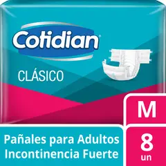 COTIDIAN - Pañal para Adulto Clásico Talla M Empaque 8 Und