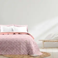 CASA JOVEN - Set de Cama Quilt 2 Plazas Blush