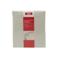 PRECIO UNO - Juego de Sábanas Microfibra 1.5Plz Bei